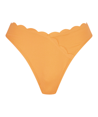 Højt udskåret bikinitrusse Scallop, Orange