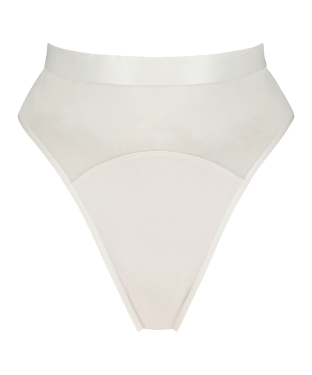 Brasiliansk trusse med h&oslash;j udsk&aelig;ring Vibing, hvid