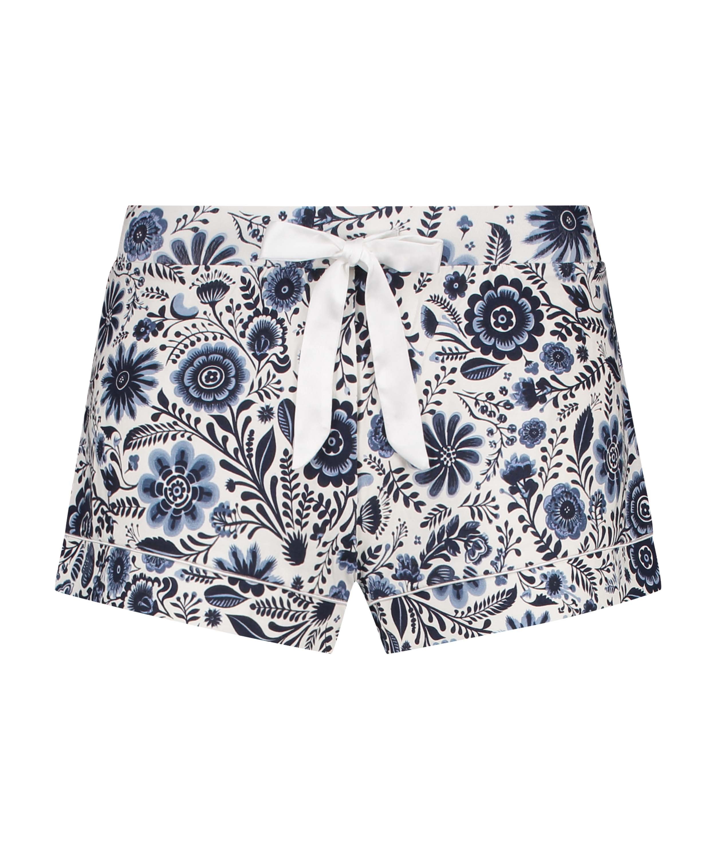 Jersey pyjamasshorts, Hvid, main