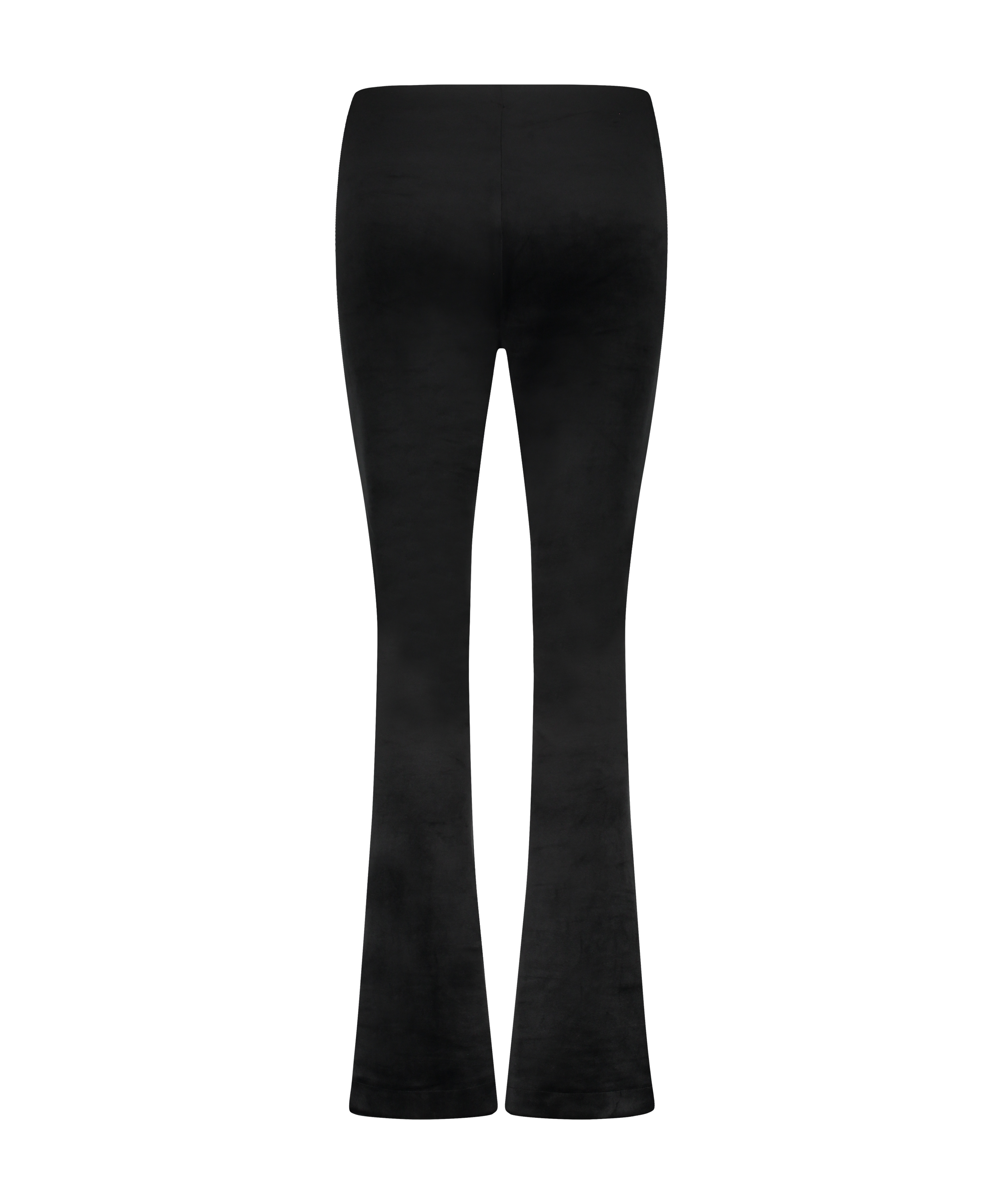 Flared Velours leggings, sort, main