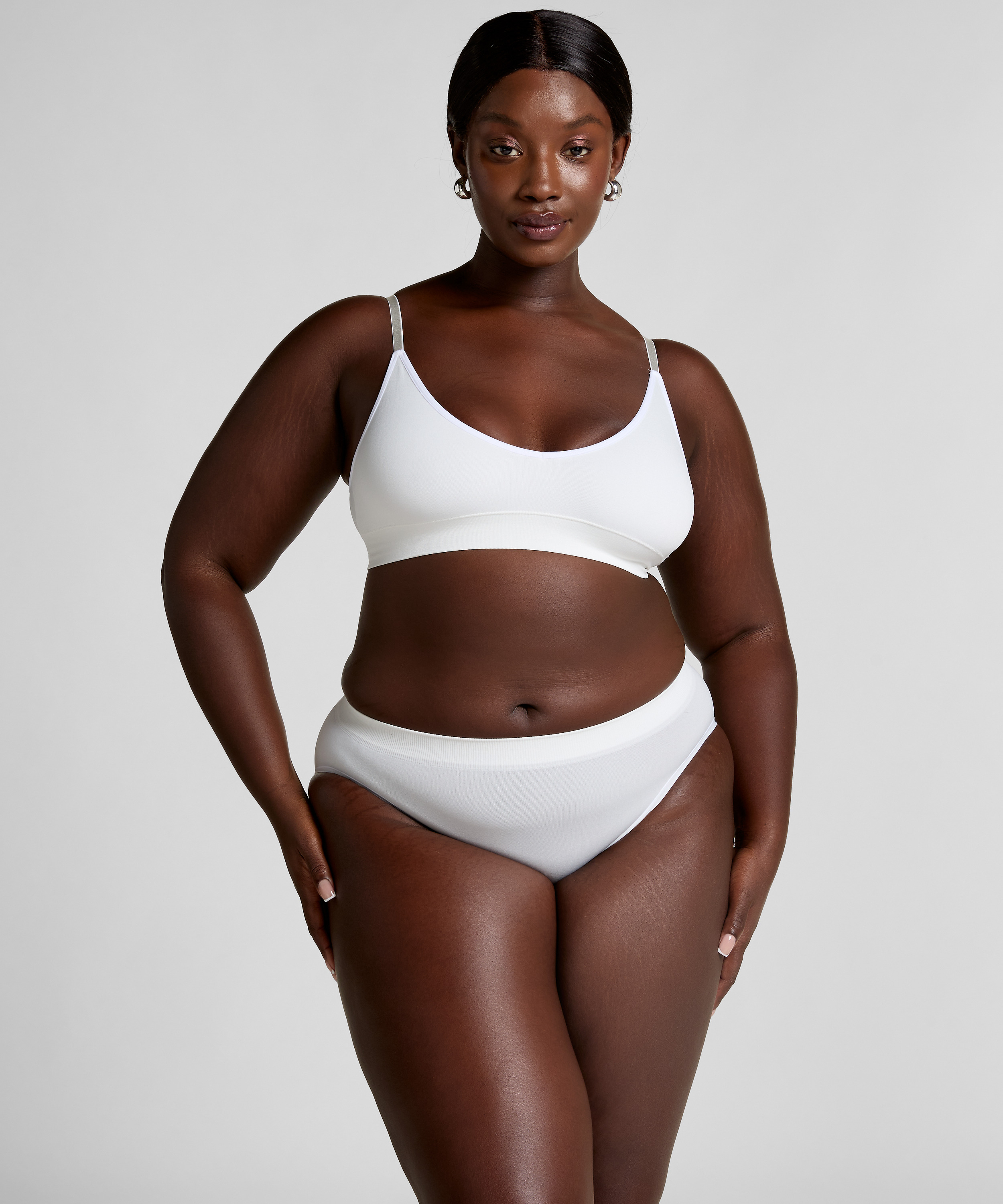 Dide trekantsbralette, Hvid, main