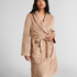 Kort fleece morgenkåbe, Beige