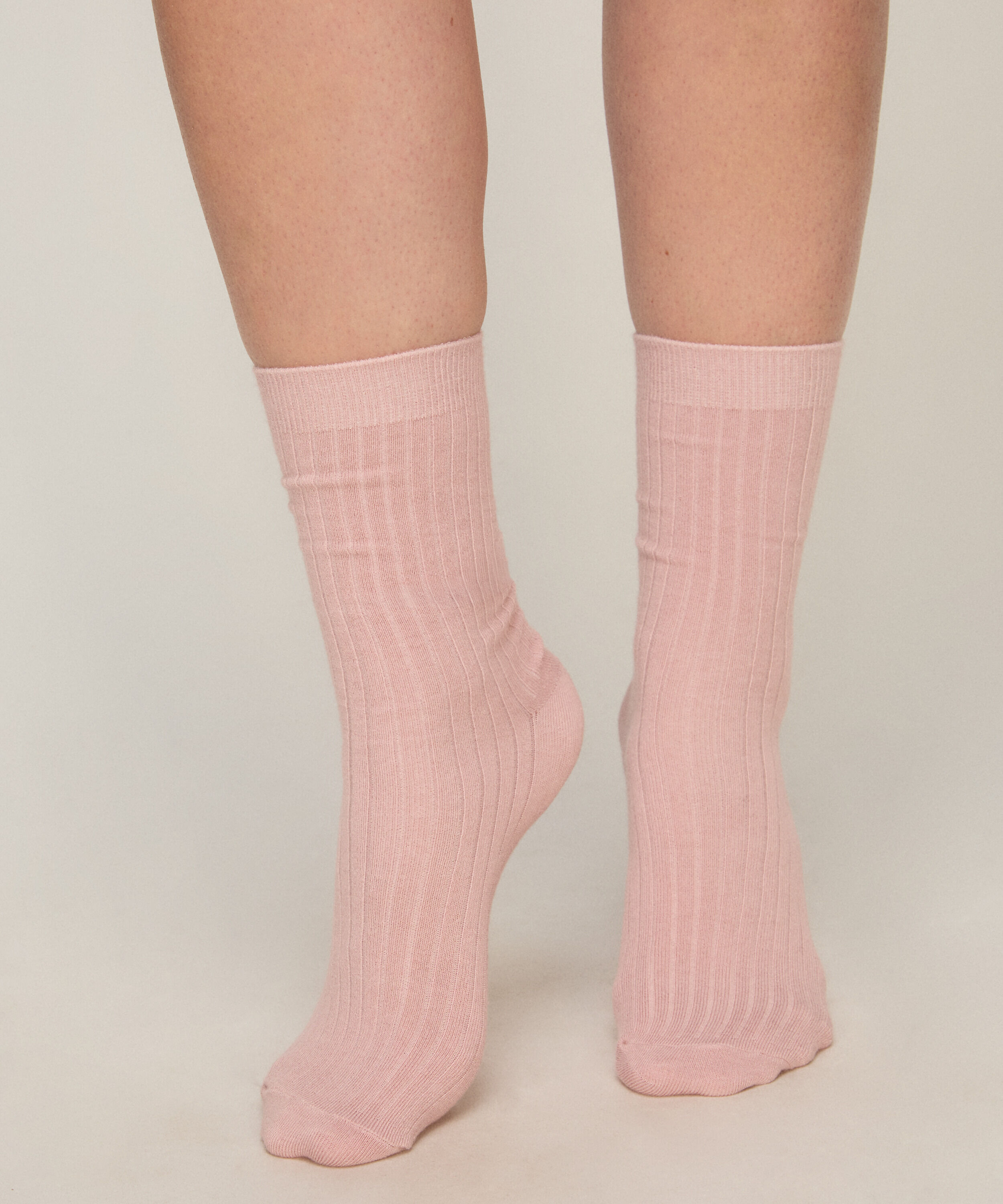 Cashmere Blend Ribbed Socks