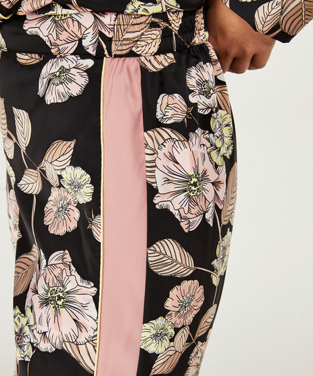 Pyjamasbukser Satin Emily, sort