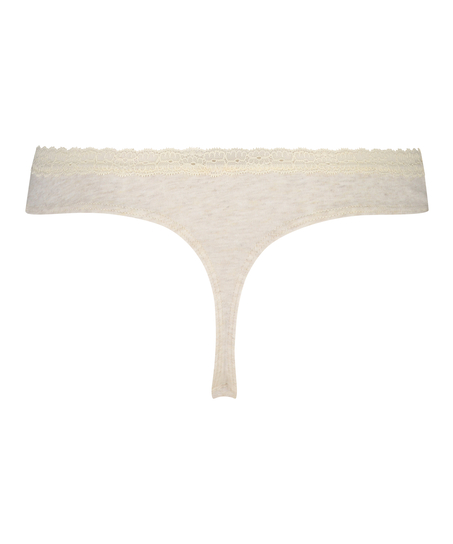 G-streng Bomuld, Beige