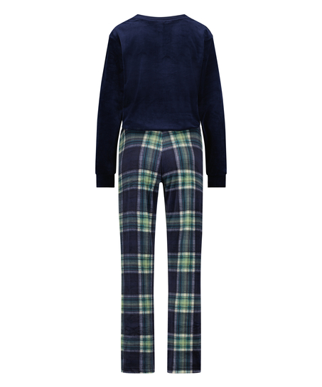 Velour pyjamassæt, grøn