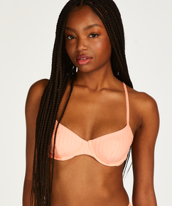 Ikke-formstøbt bikinitop med bøjle Gili Rib, Orange