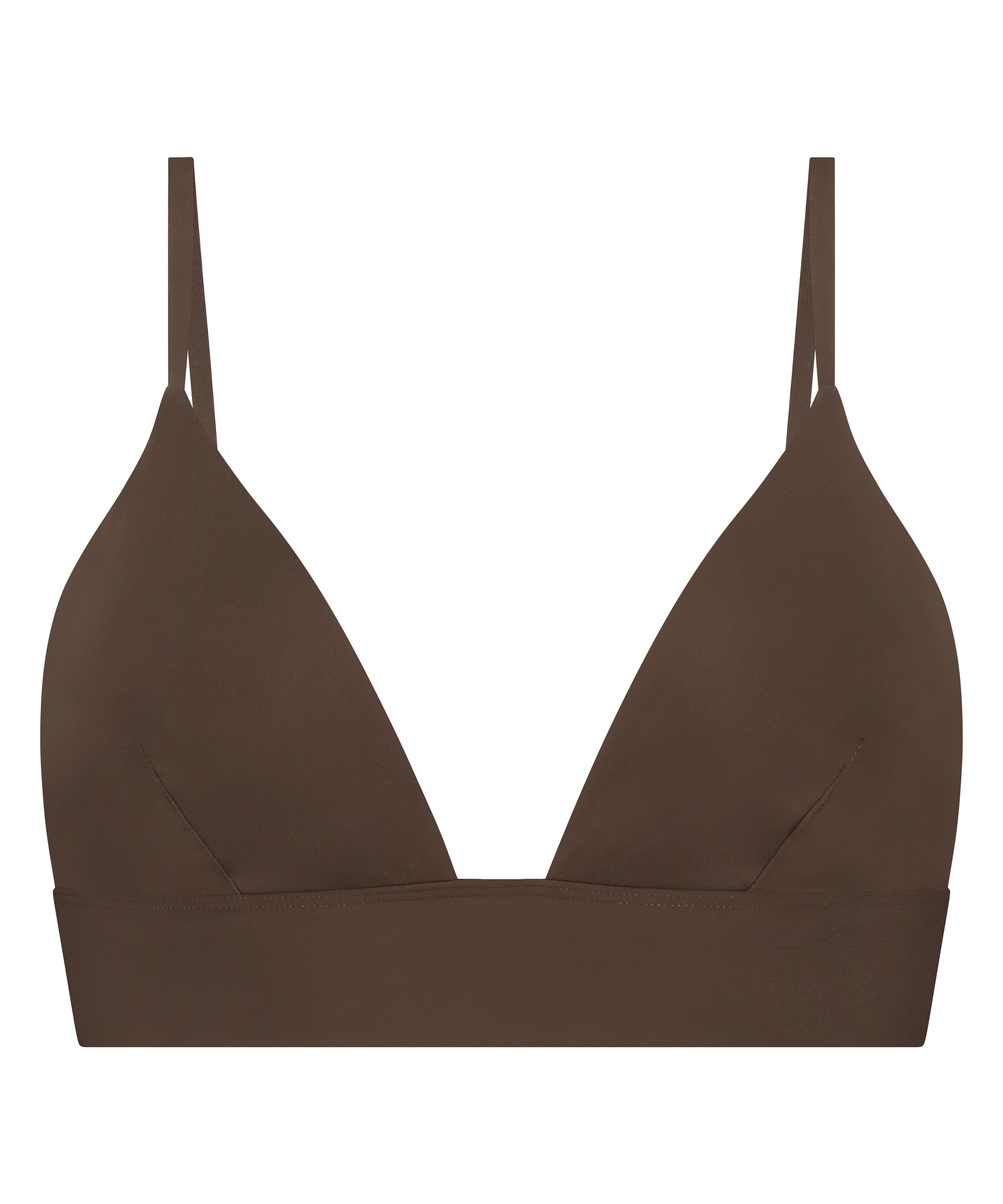Smooth Triangle Bralette, Brun, main