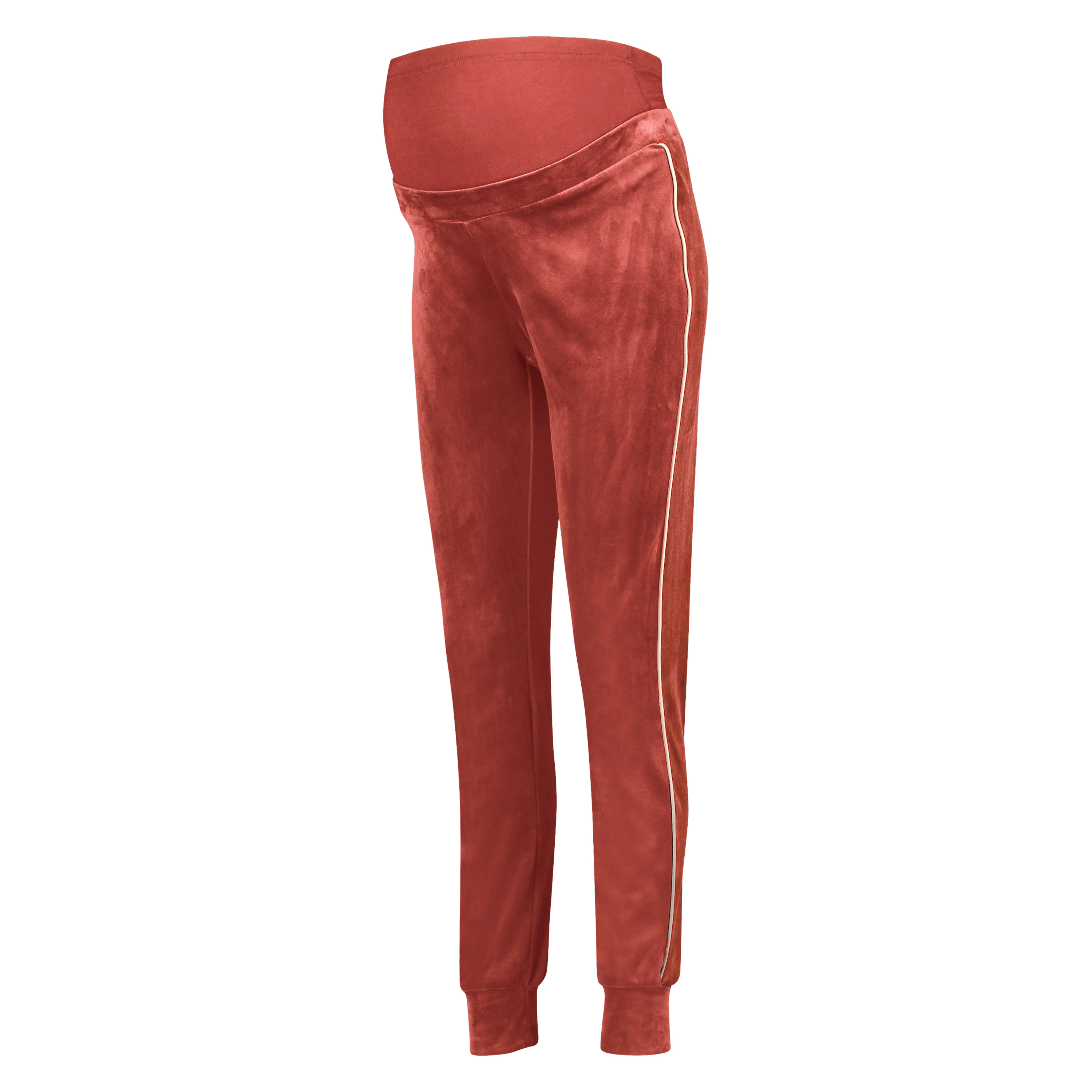 Velourjoggingbukser til gravide, pink, main