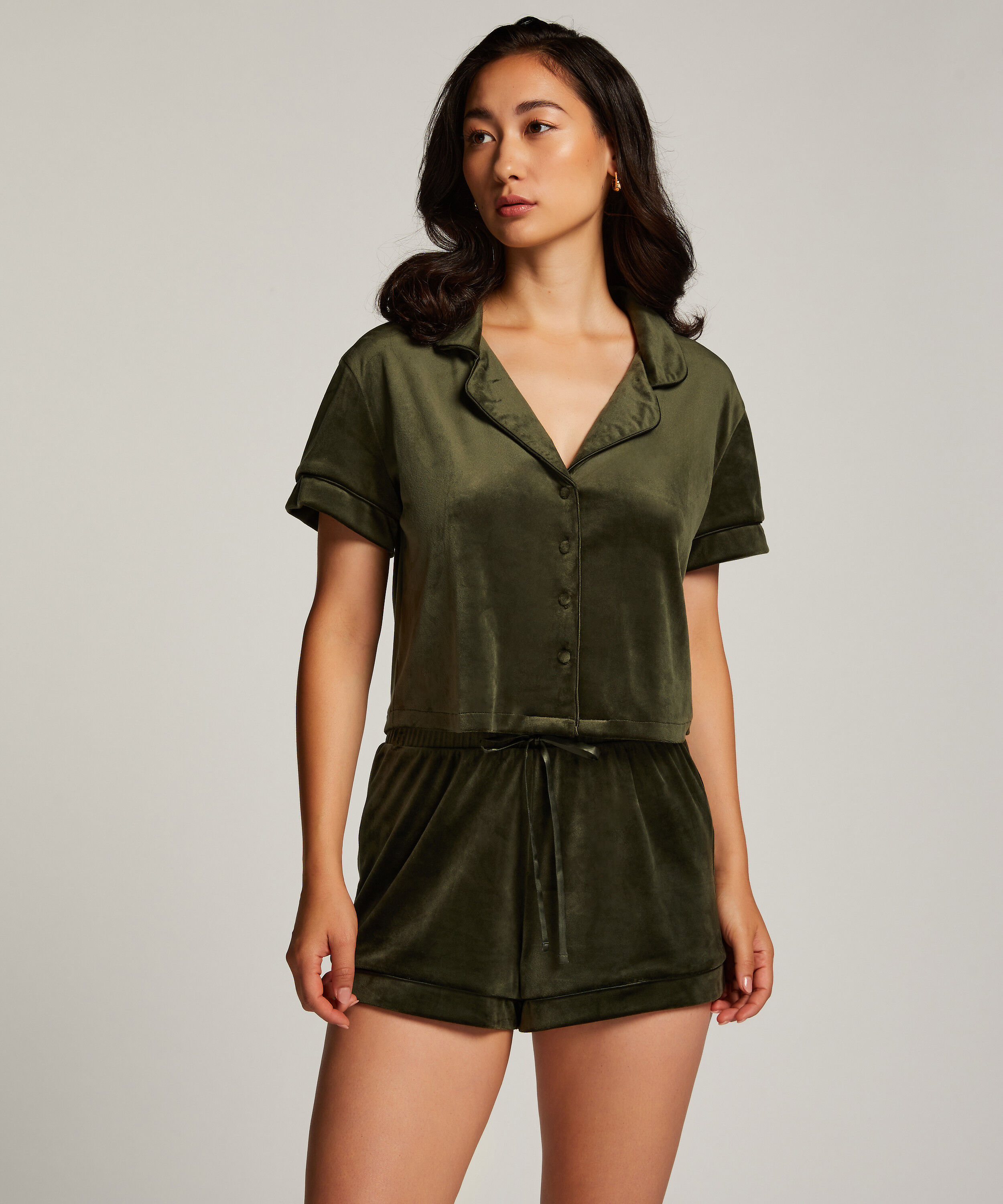 Shorts Velour, Grøn