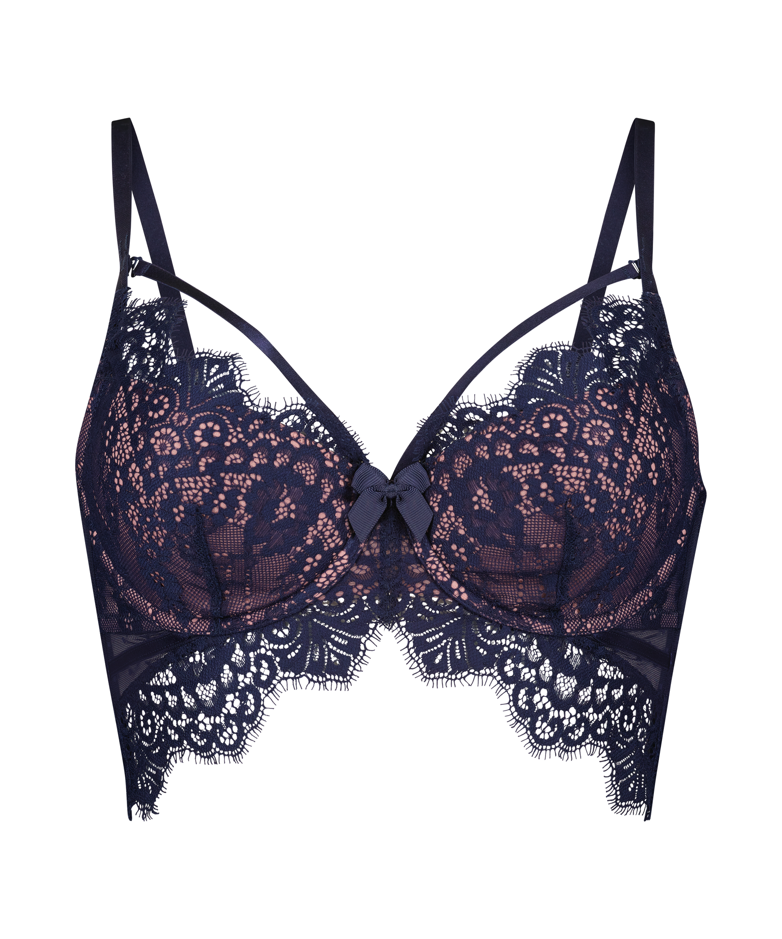 Marilee formstøbt longline bøjle-bh, Blå, main