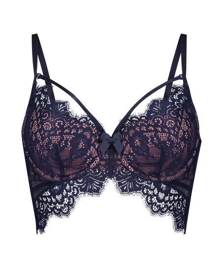 Marilee formstøbt longline bøjle-bh, Blå