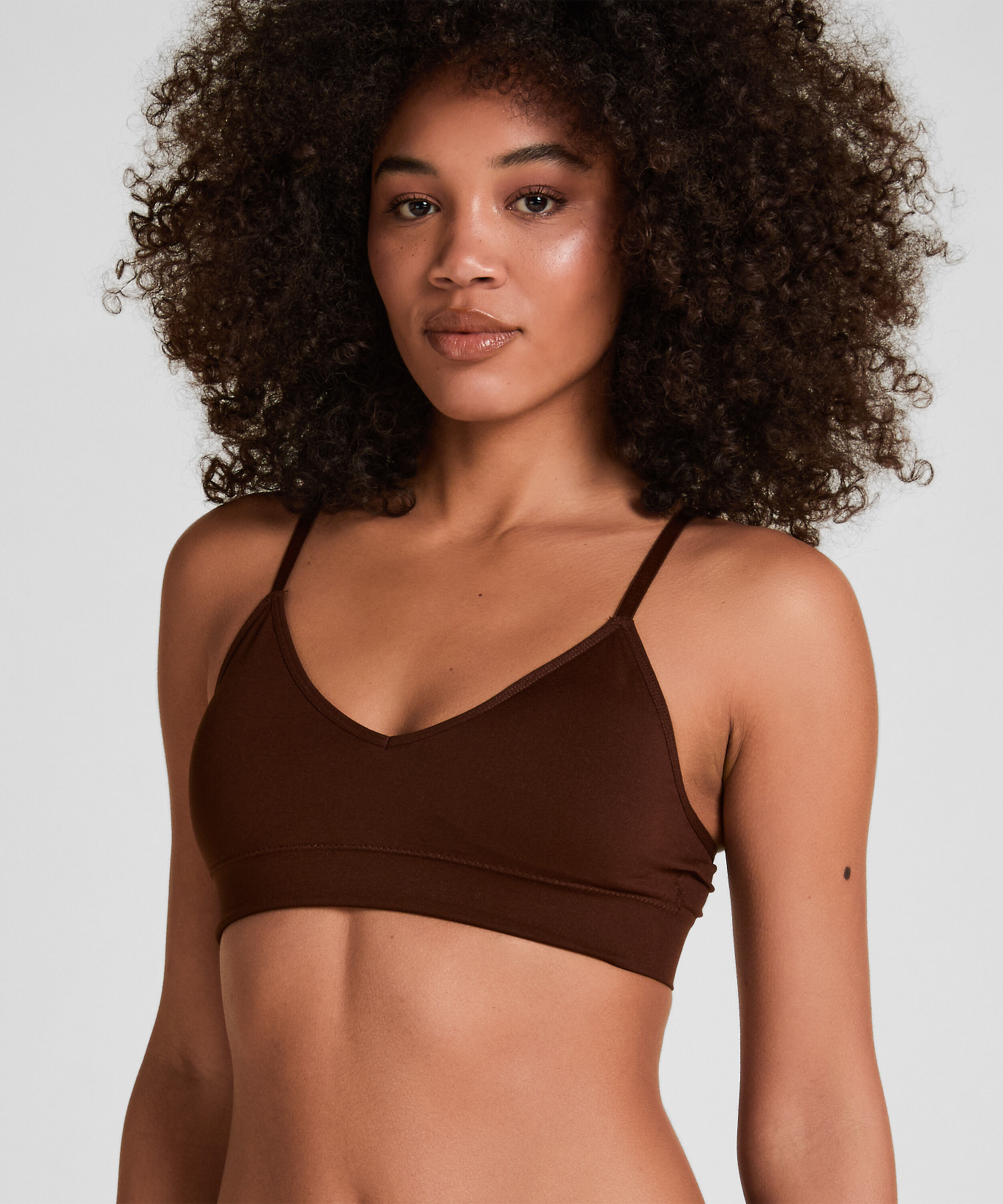 Dide trekantsbralette, Brun