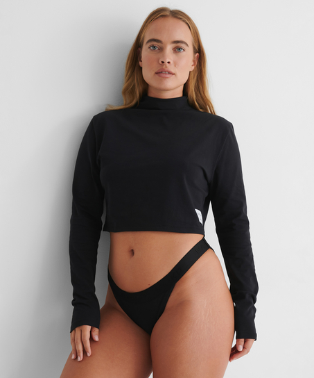 Crop top Lia HKM x NA-KD, Sort