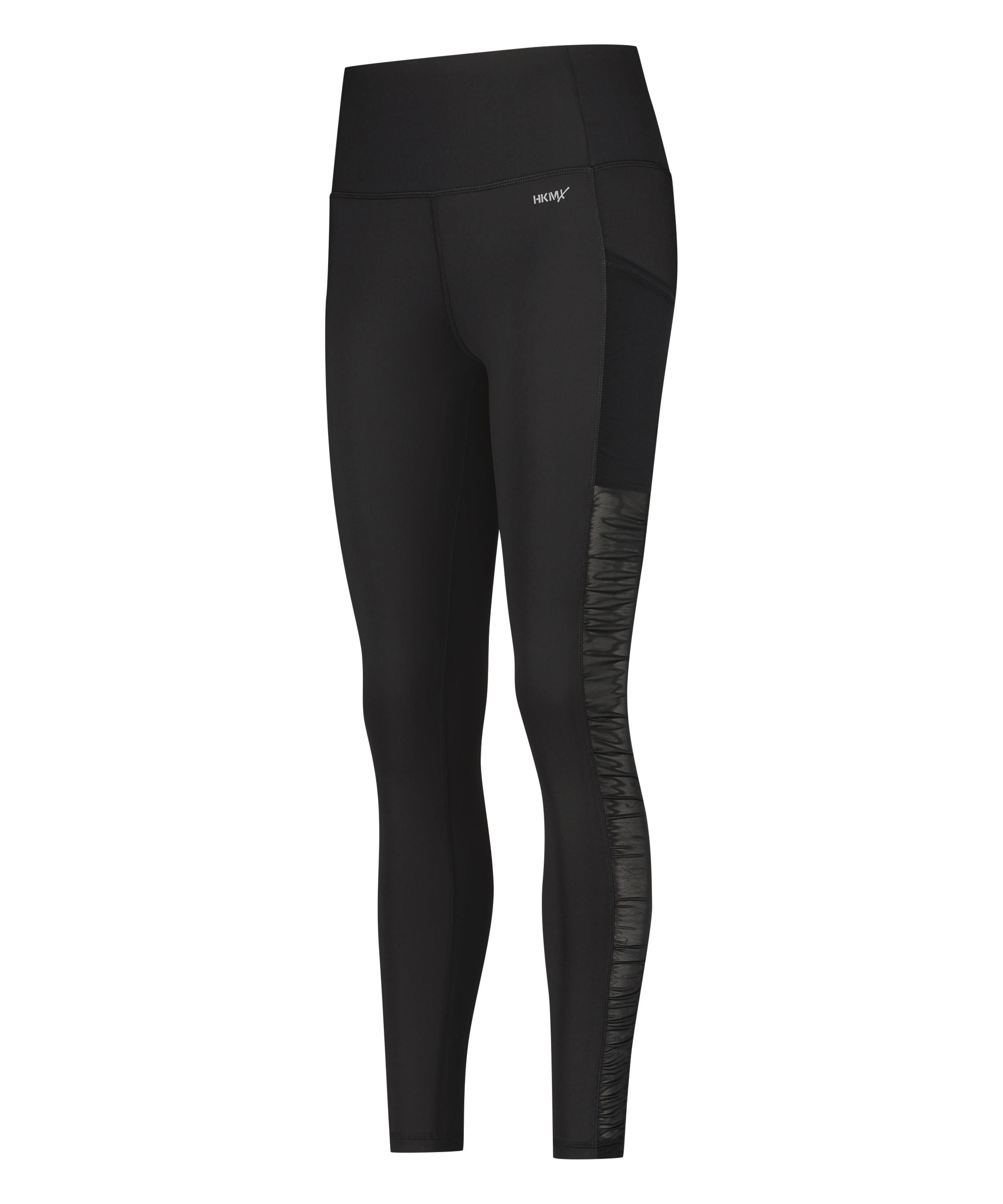 HKMX Sport leggings med h&oslash;j talje Ruched, sort, main