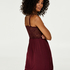 Jersey lace natkjole, Rød
