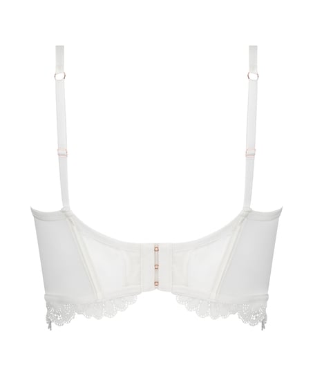Ikke-formstøbt longline bøjle-bh Jamie, Hvid