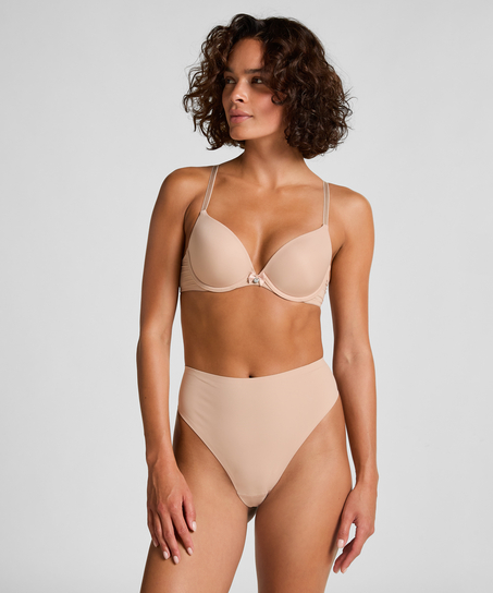 Formstøbt bøjle-bh Plunge, Beige