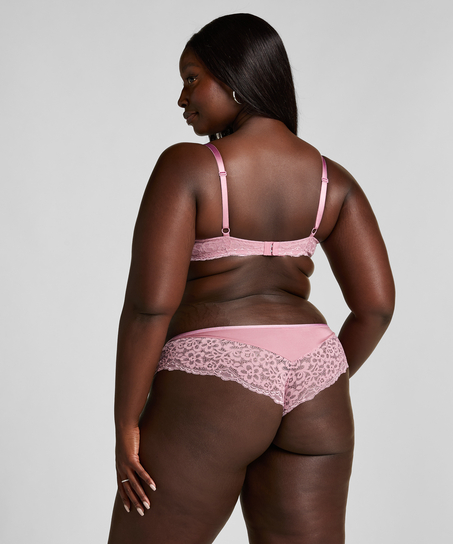 Ikke-formstøbt bøjle-bh Marine, Lyserød