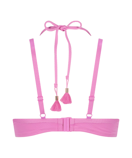 Formstøbt bikinitop med bøjle Scallop, pink
