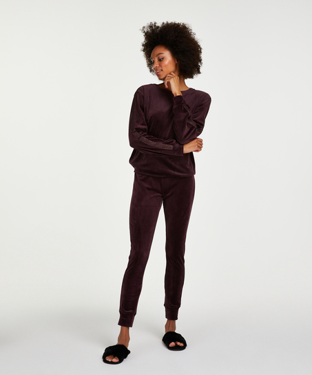 Legging Velour, lilla