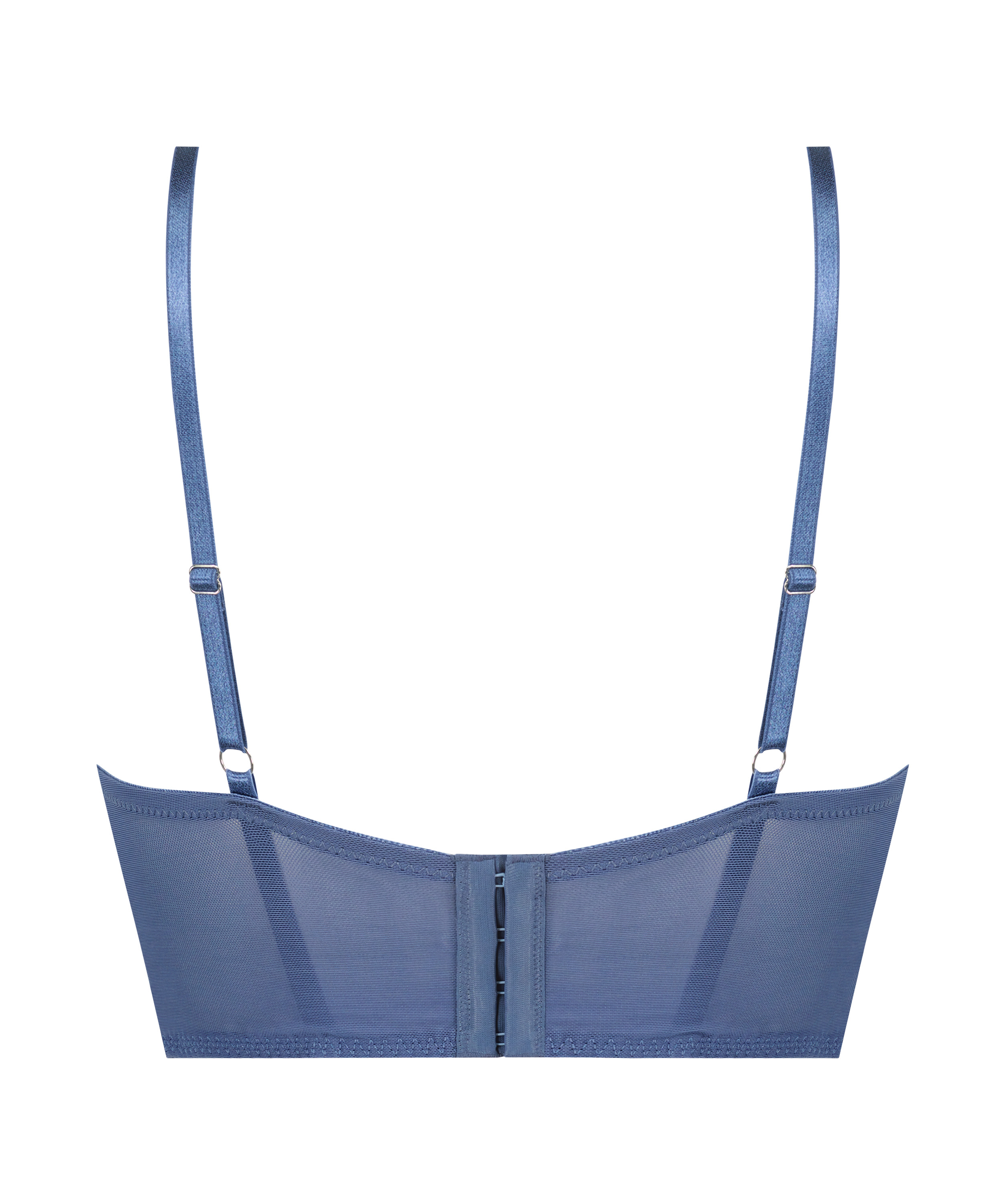 Longline formstøbt bøjle-bh med pushup Lotta, Blå, main