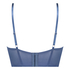 Longline formstøbt bøjle-bh med pushup Lotta, Blå