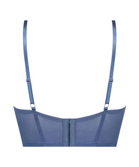 Longline formstøbt bøjle-bh med pushup Lotta, Blå