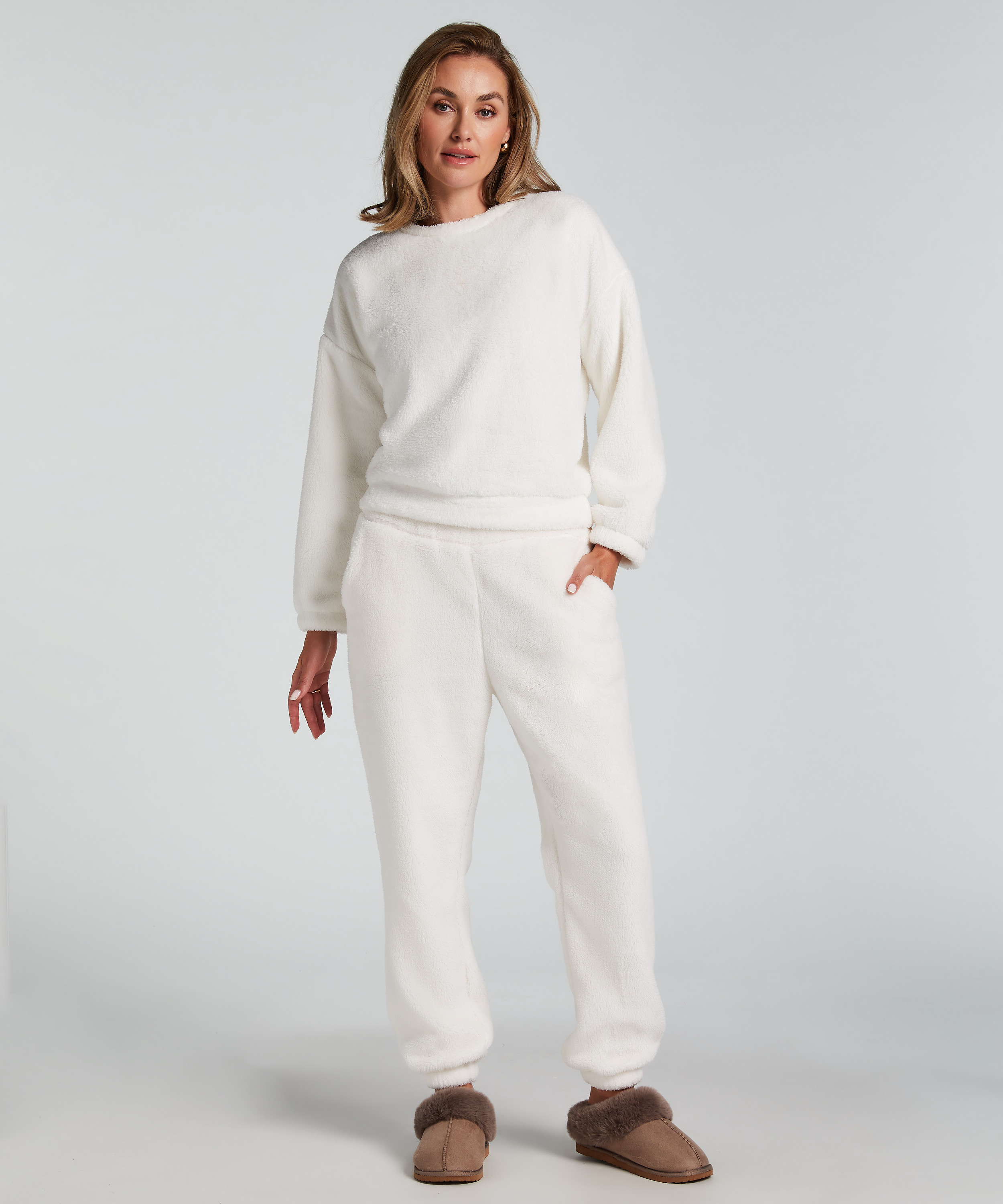 Top Fleece Snuggle, Hvid, main