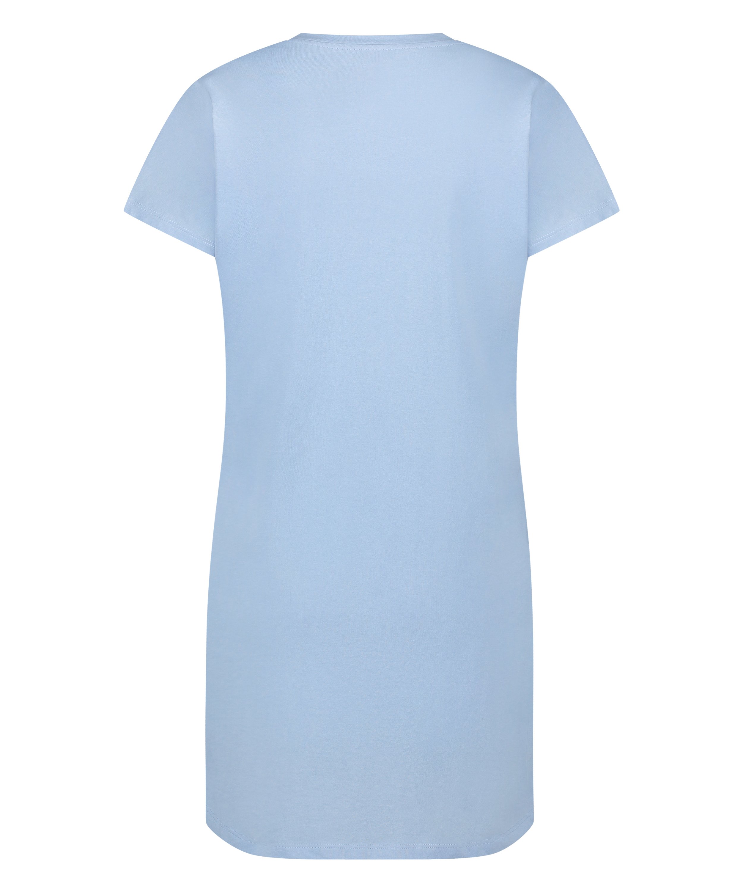 Natskjorte rund hals, Bl&aring;, main