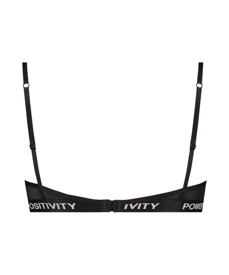 Ikke-formstøbt bøjle-bh Honey, Sort