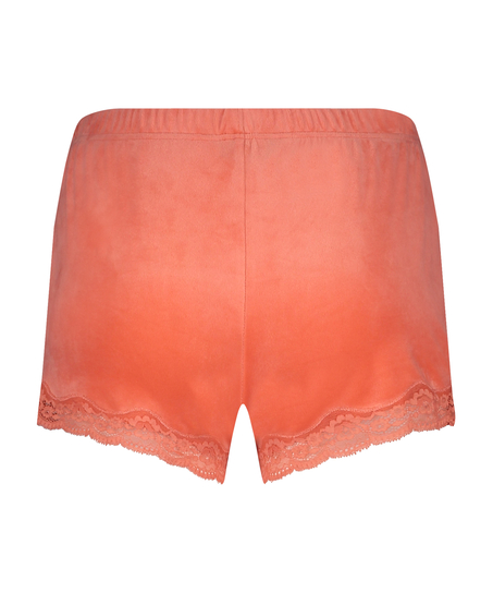 Shorts velour Lace, Orange