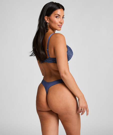 Ikke-formstøbt bøjle-bh Marine, Blå