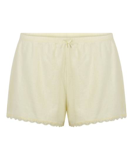 Pointelle shorts, Gul