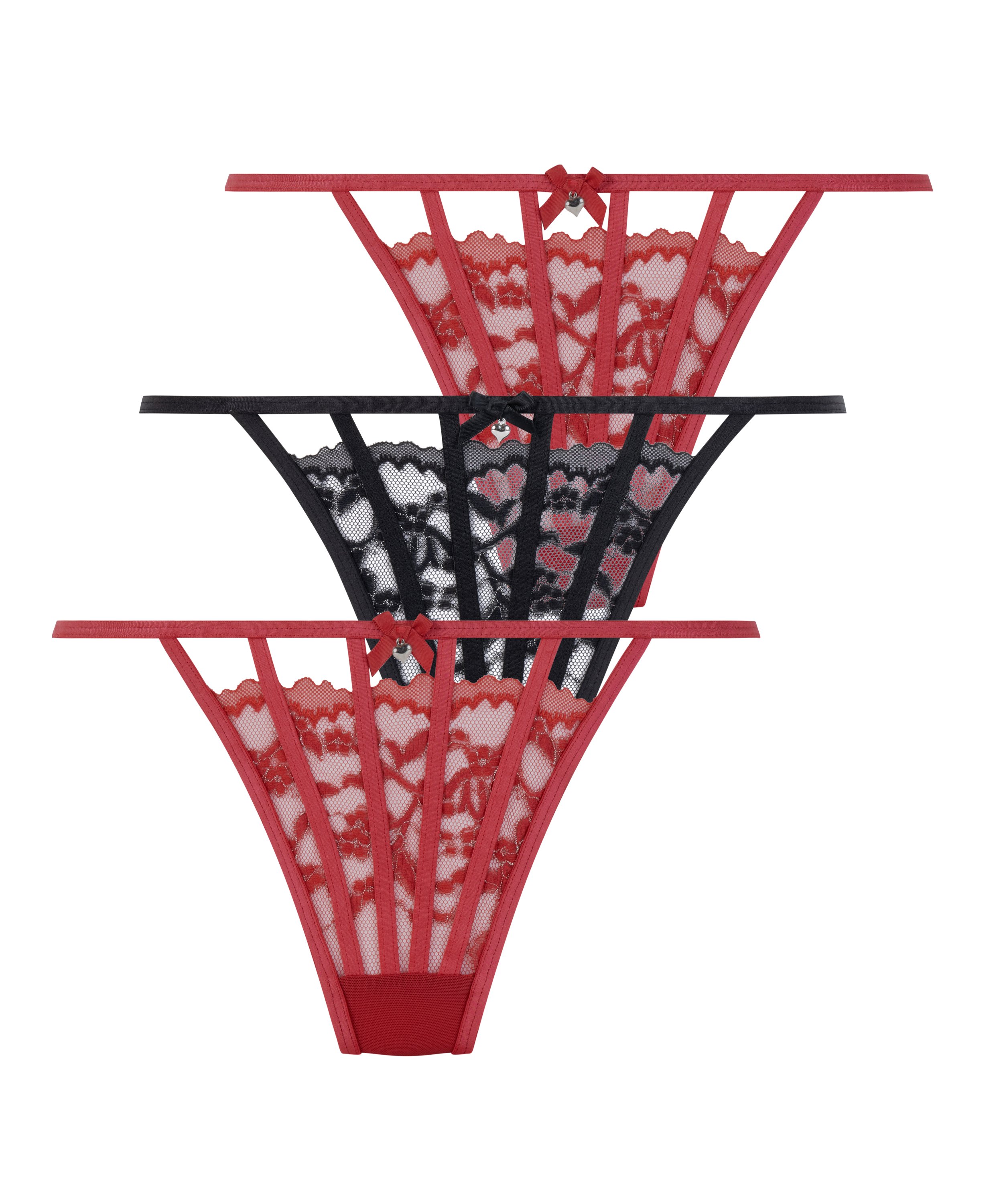 3-pack g-streng, R&oslash;d, main