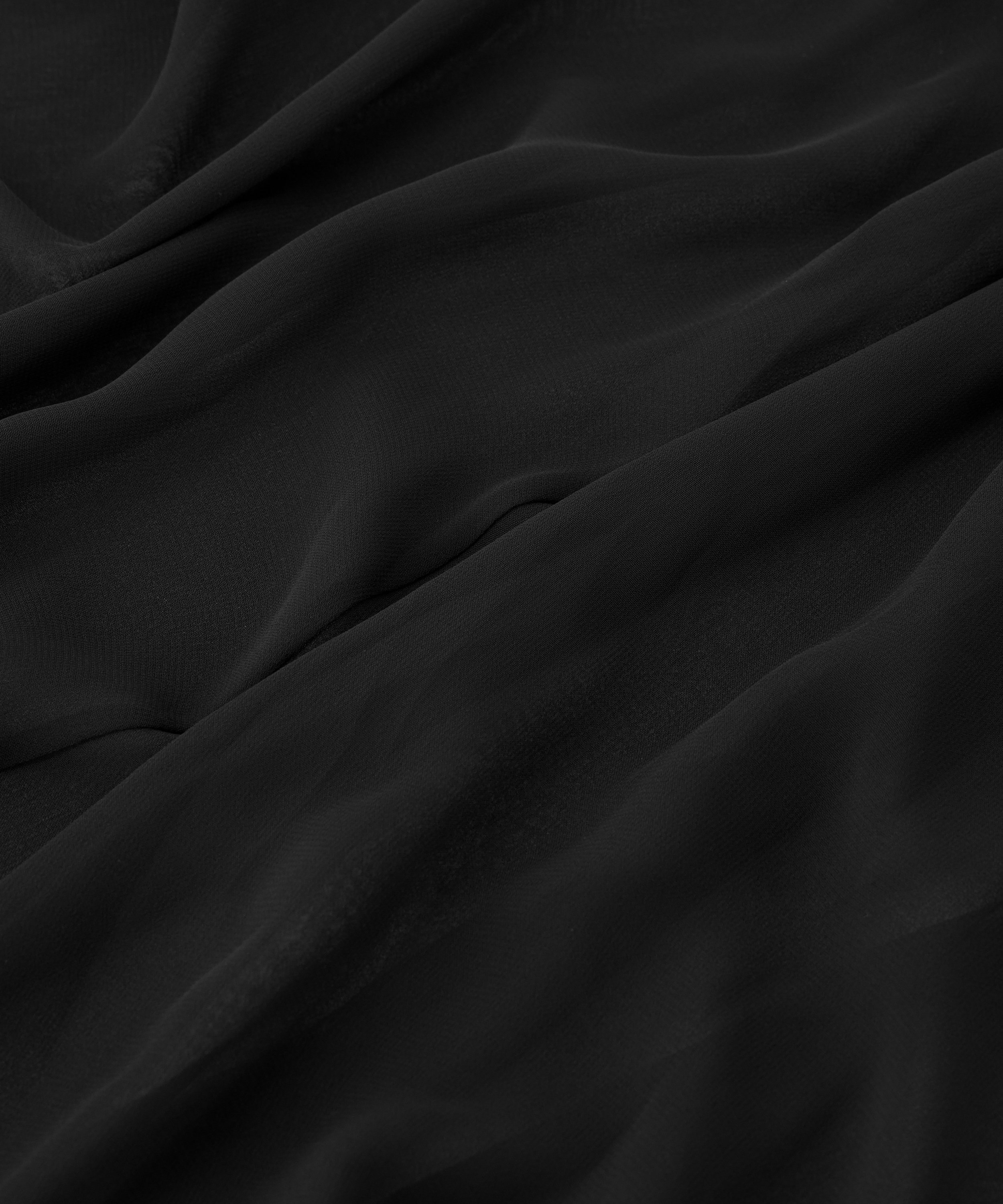 Satin-chiffonkjole Lily, Sort, main