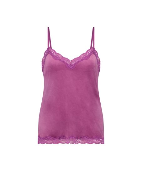 Cami top Velours Lace, Lilla