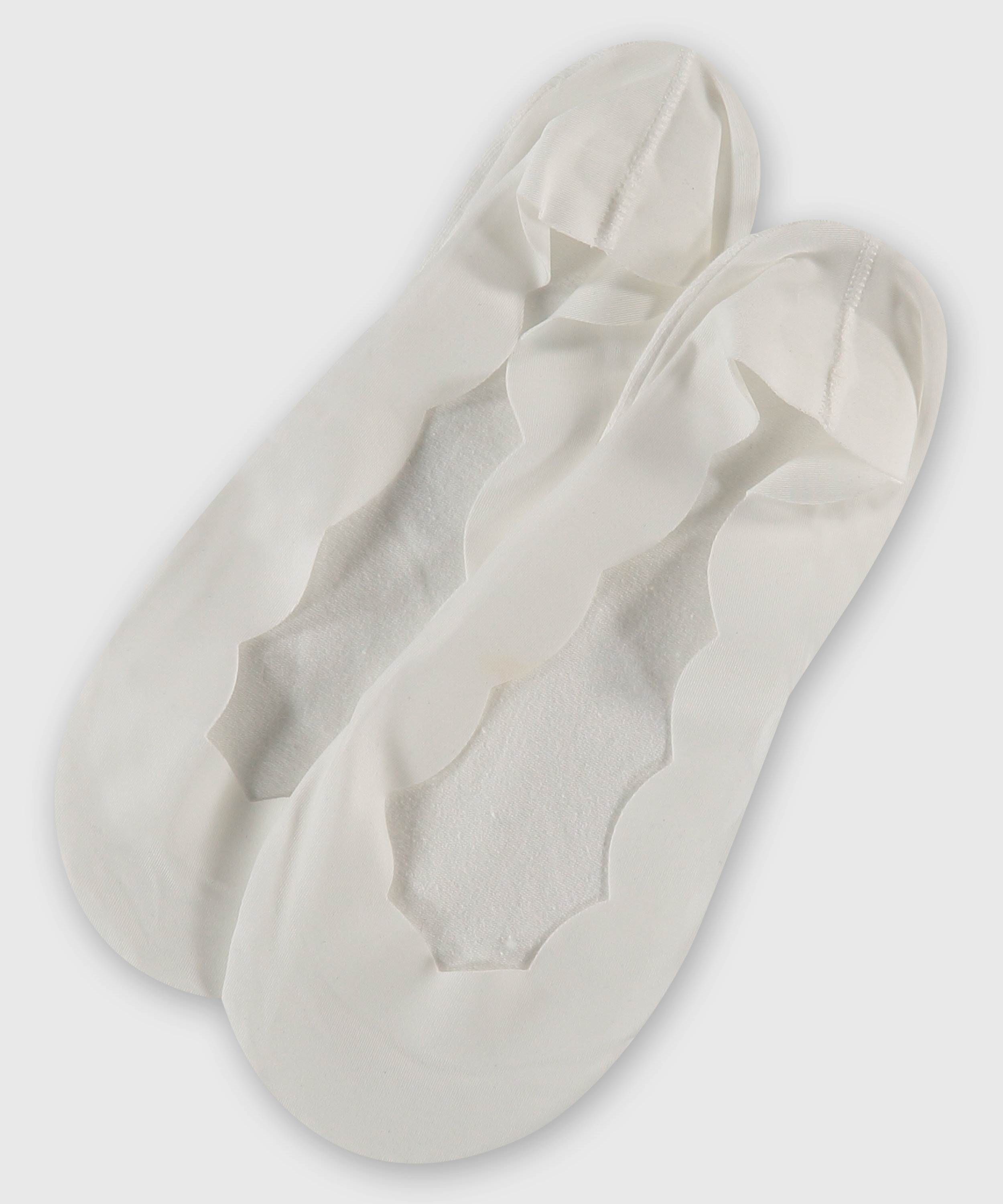 2 par usynlige sokker Scallop, hvid, main
