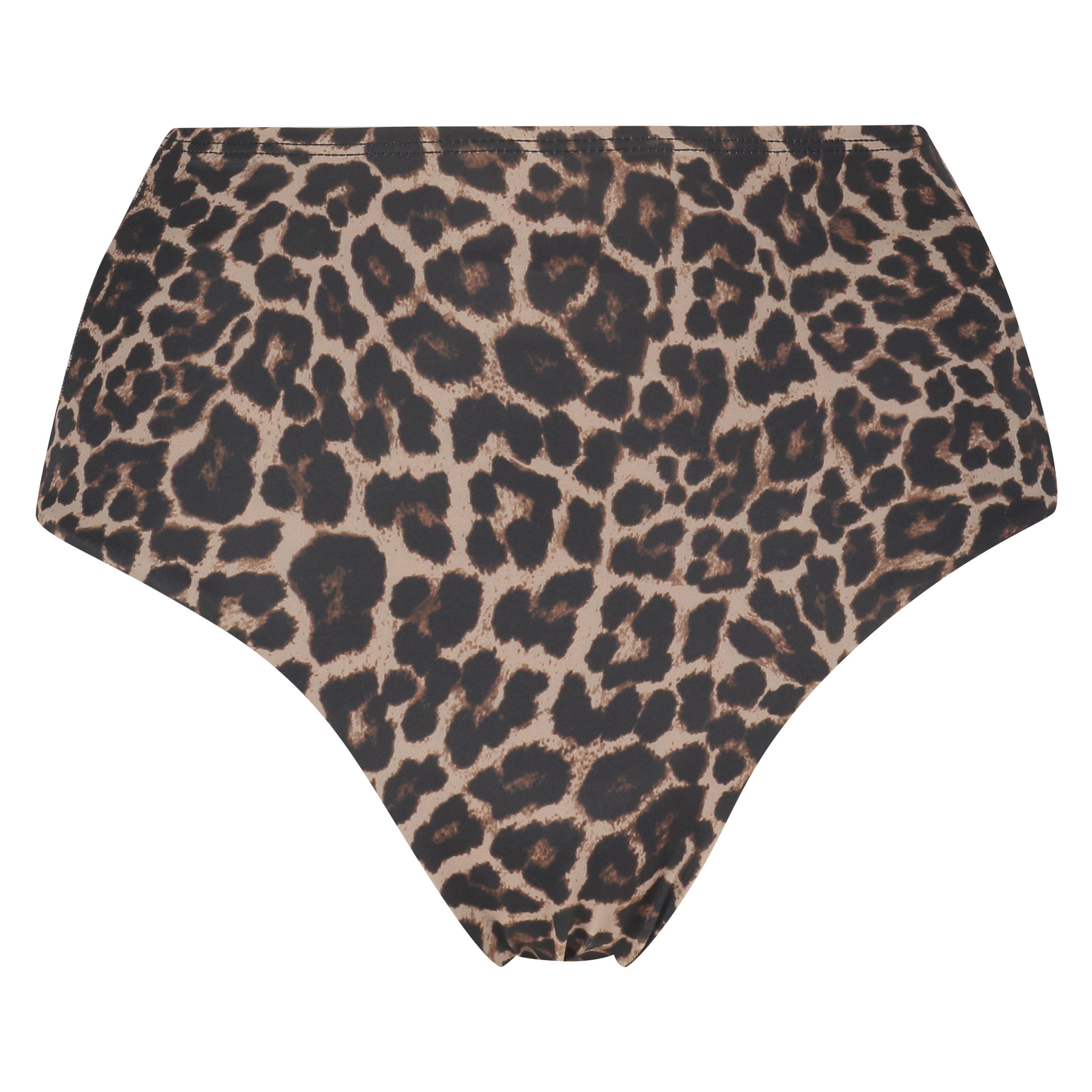 Fræk Leopard bikiniunderdel med høje ben, Beige, main