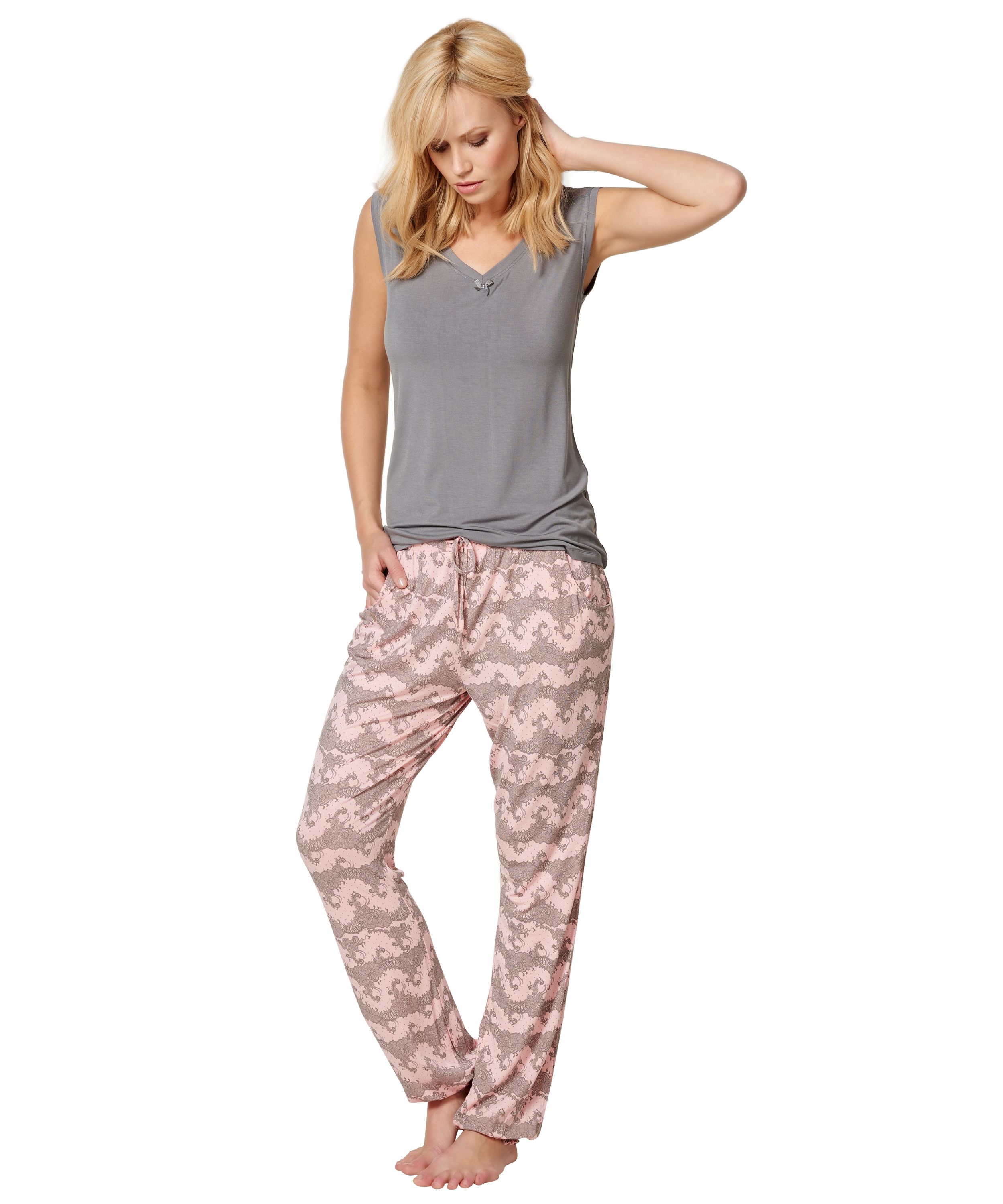 Pyjama pants Dahlia, pink, main