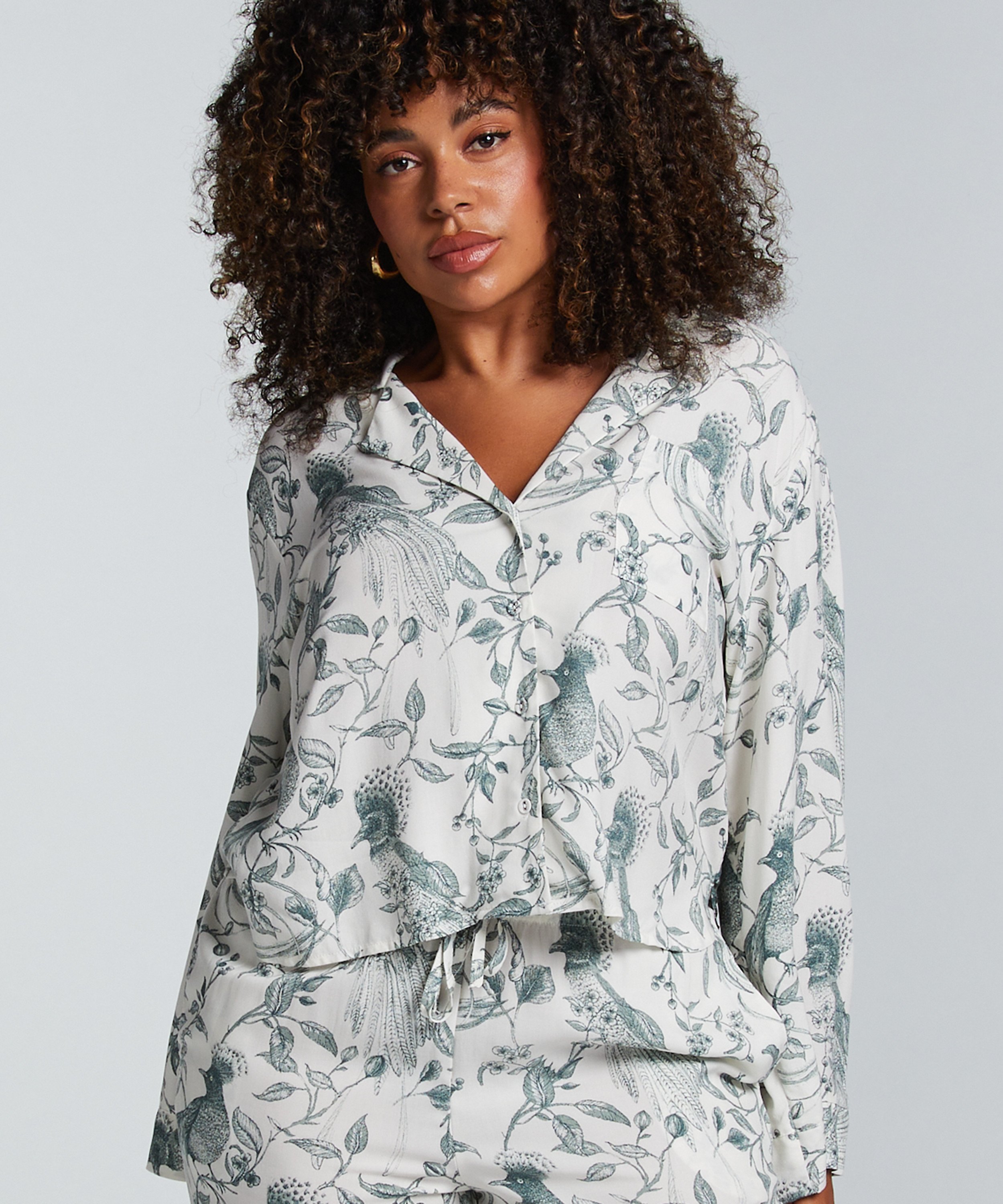 Pyjamas Top, Hvid, main