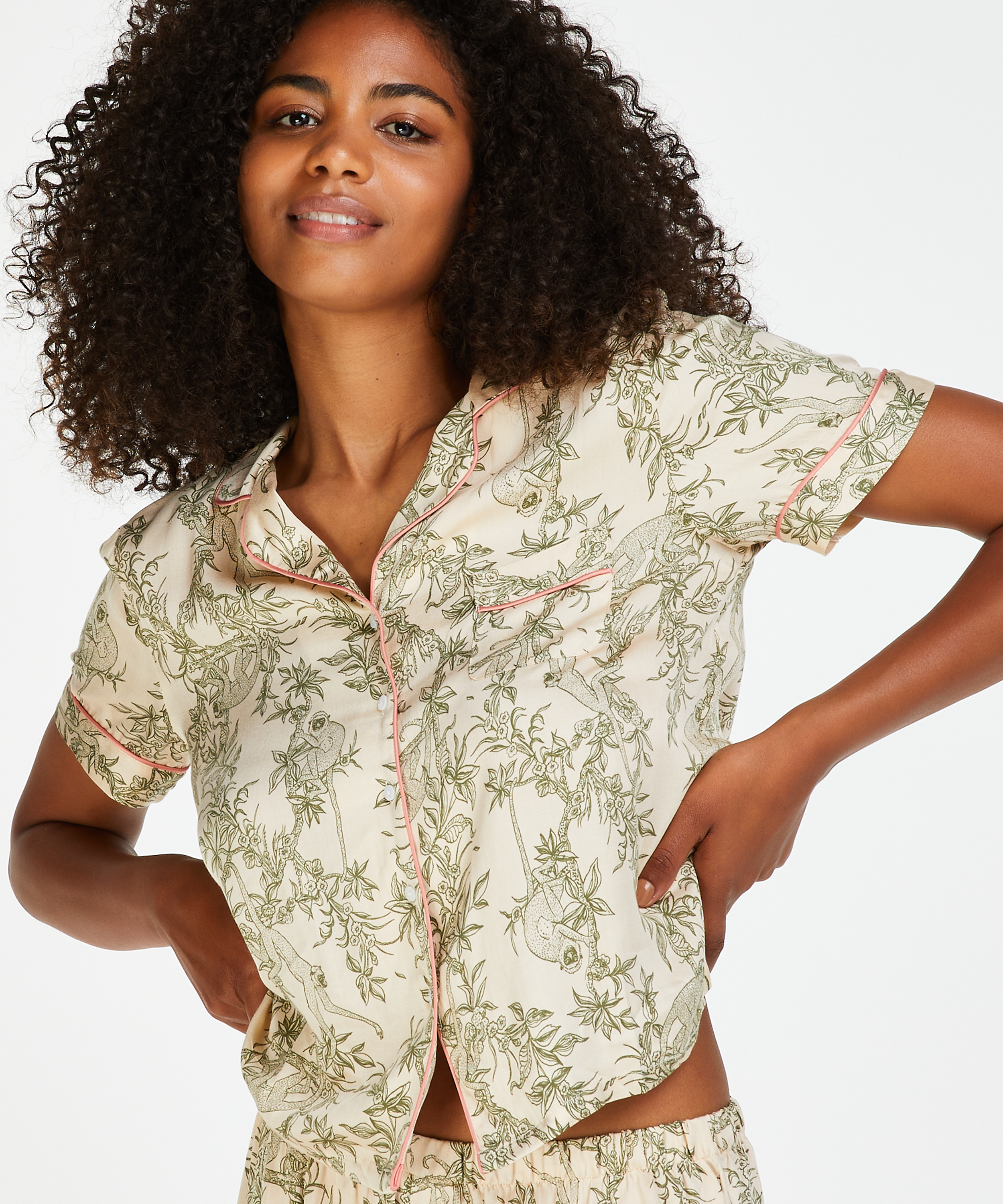 Pyjamajas Woven, Beige, main