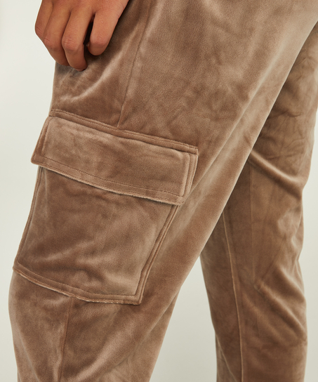 Jumpsuit h&aelig;ttetr&oslash;je velour, Brown