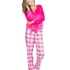 Pyjama pants Teddy check, pink
