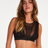 Højhalset bralette Fiona, Sort