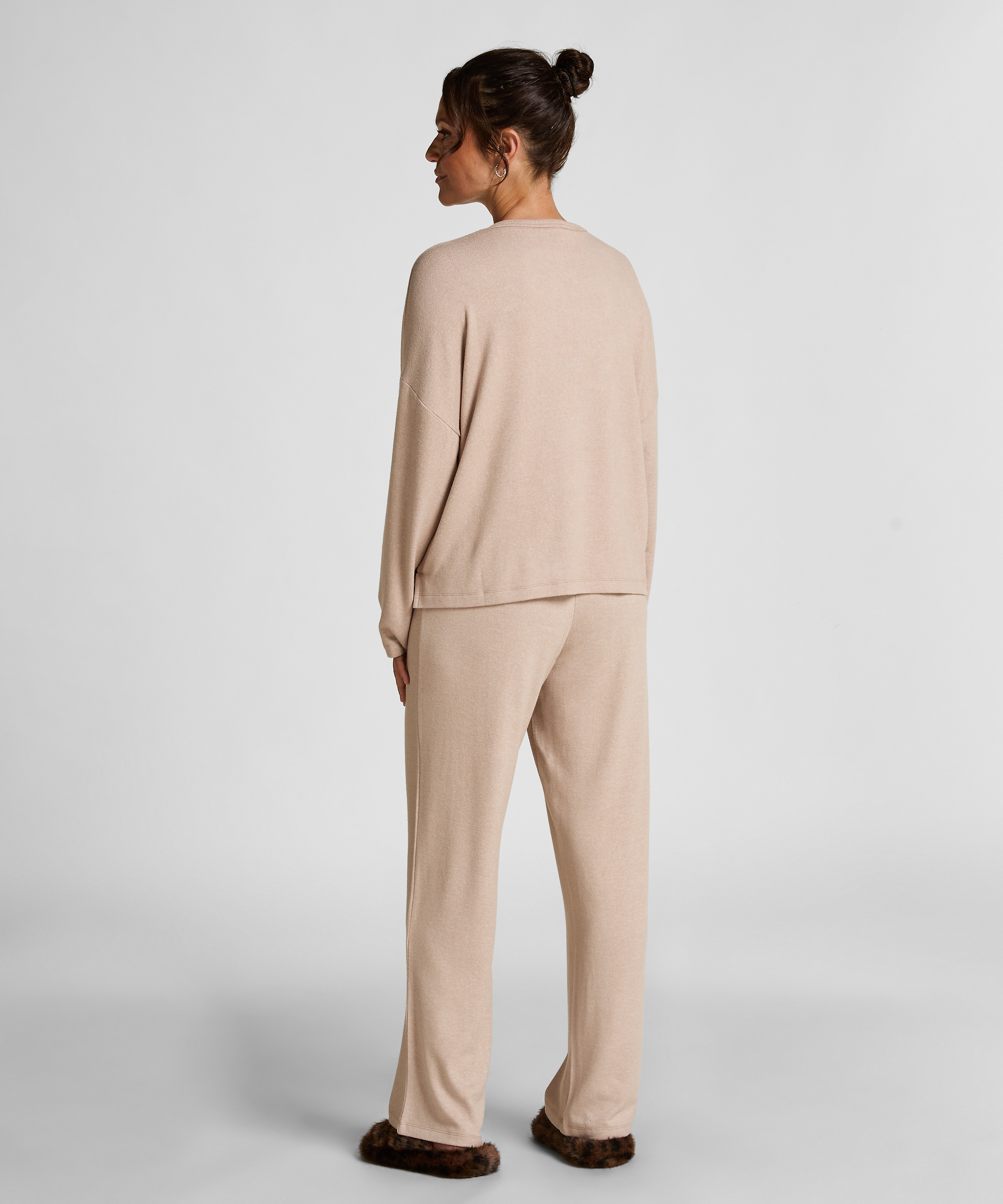 Pyjamastop Jersey, Beige, main
