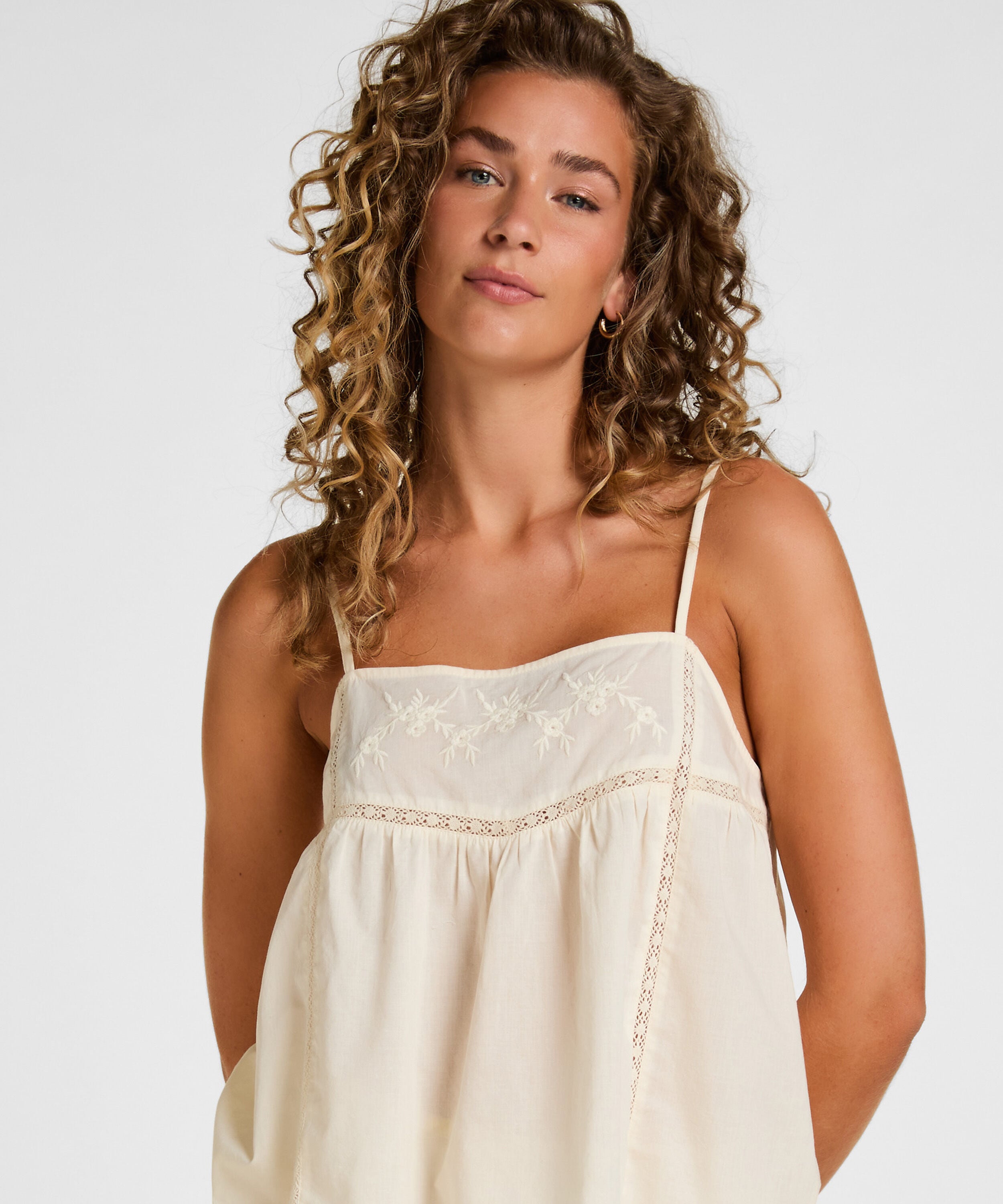 Pyjamas Cami, Hvid Pyjamas Cami, Hvid