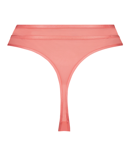 G-streng med højt snit Sexy Mesh, Orange