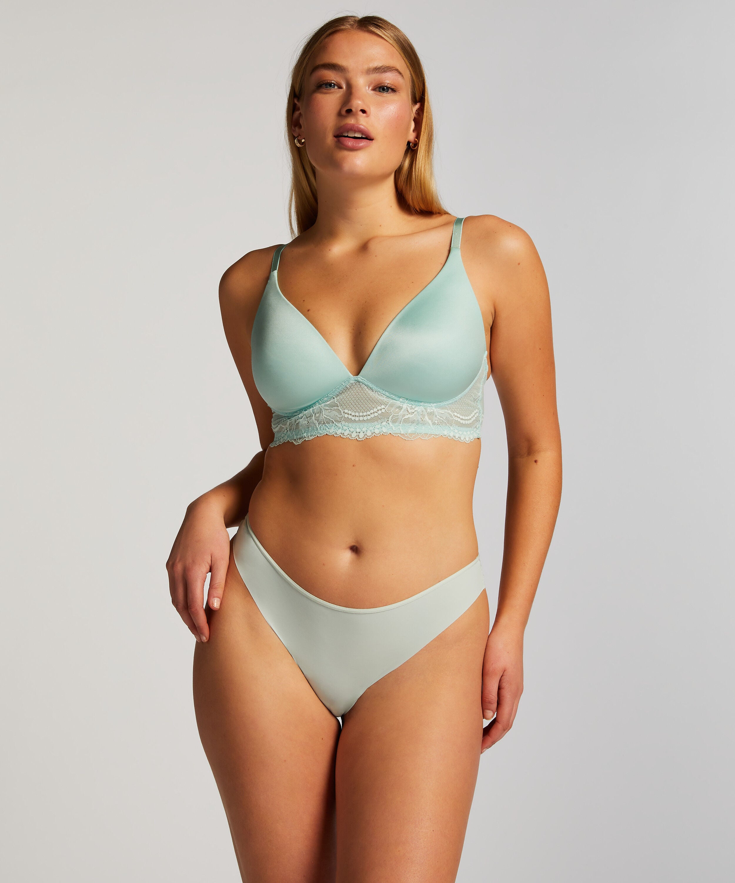 Usynlig g-streng Lace Back, Grøn