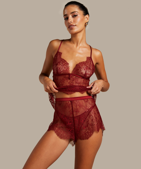 Shorts Lace Delphine, rød